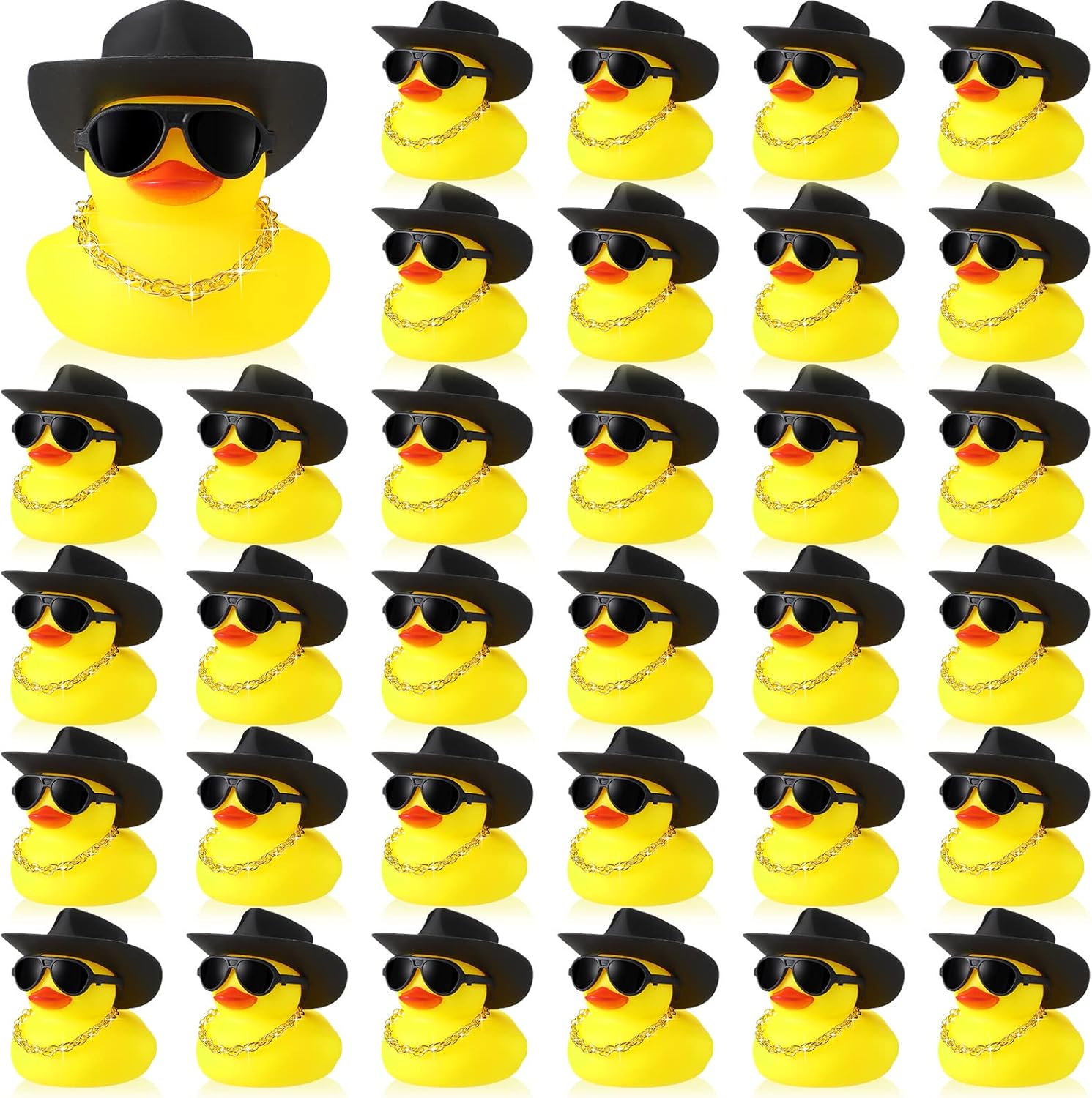 Rubber Duck Bath - 6/12/24 pcs Cowboy Rubber Duck Mini
