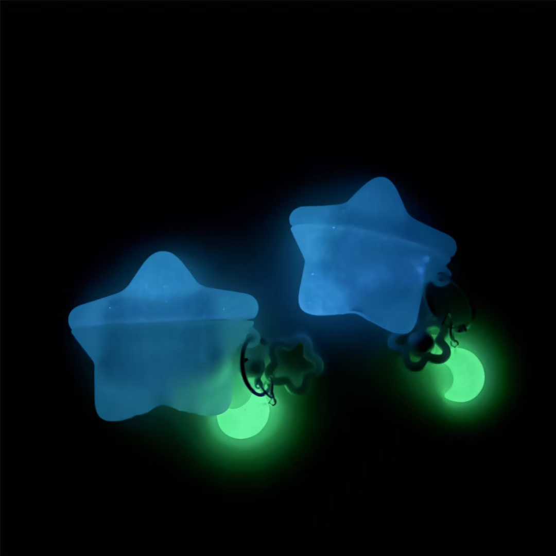 Glow In Dark Stars - Glow in Dark Star Silicone Earphone