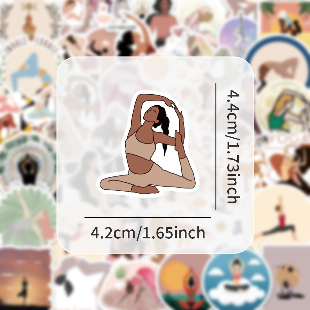 Kids Yoga Toys - 60PCS Aesthetic Yoga Stickers Boho Pilates