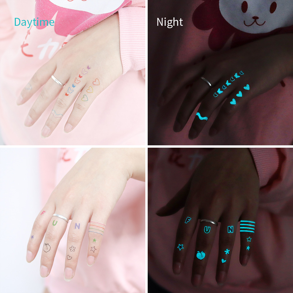 Glow-in-Dark Tattoo Stickers 1 - Glow In Dark Stars 评论和价格