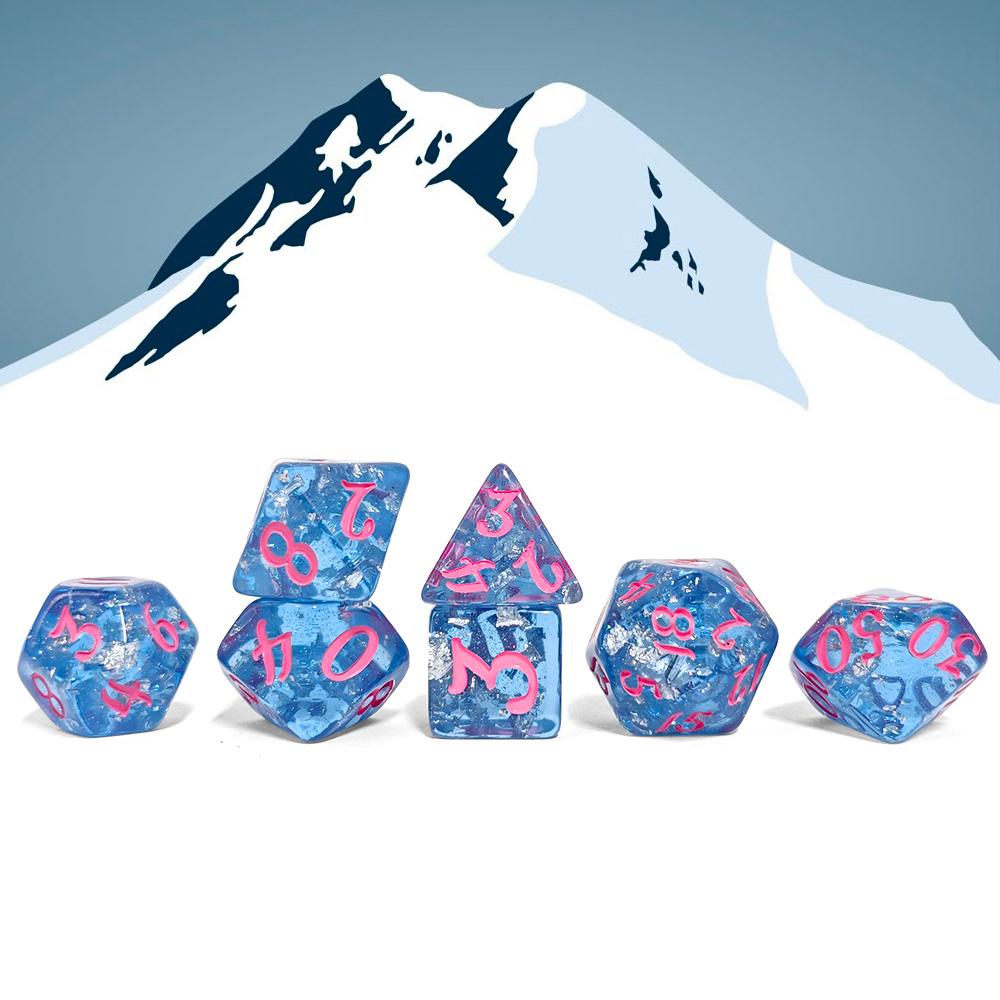 7Pcs/set Blue Color Resin Dice - Kids Toys Entertainer 评论和价格