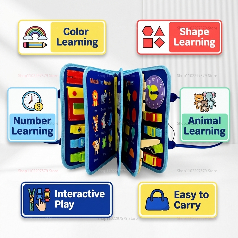 Montessori Busy Board Sensory  - Kids Toys Entertainer 评论和价格