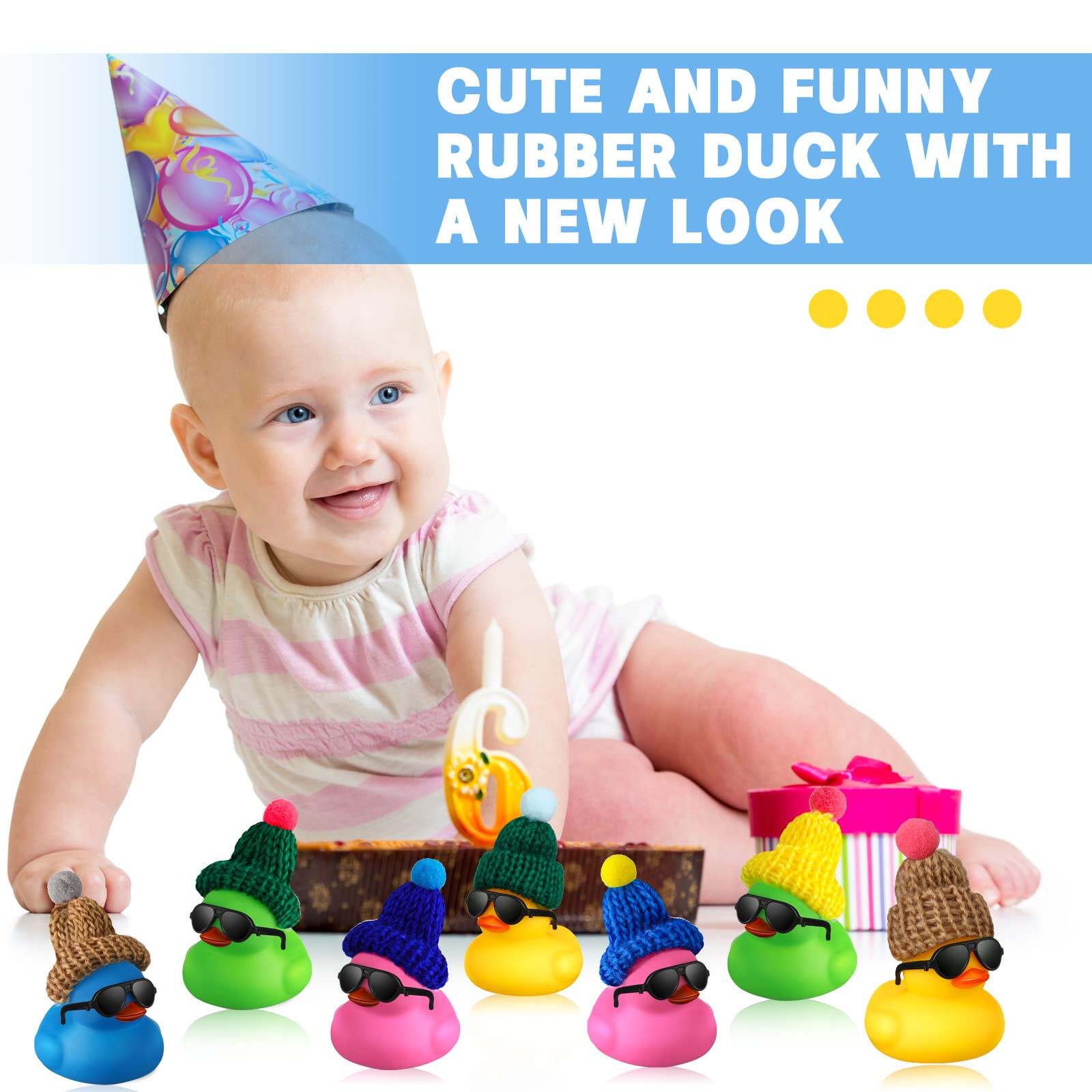 Mini Rubber Ducks with Sunglas - Rubber Duck Bath 评论和价格