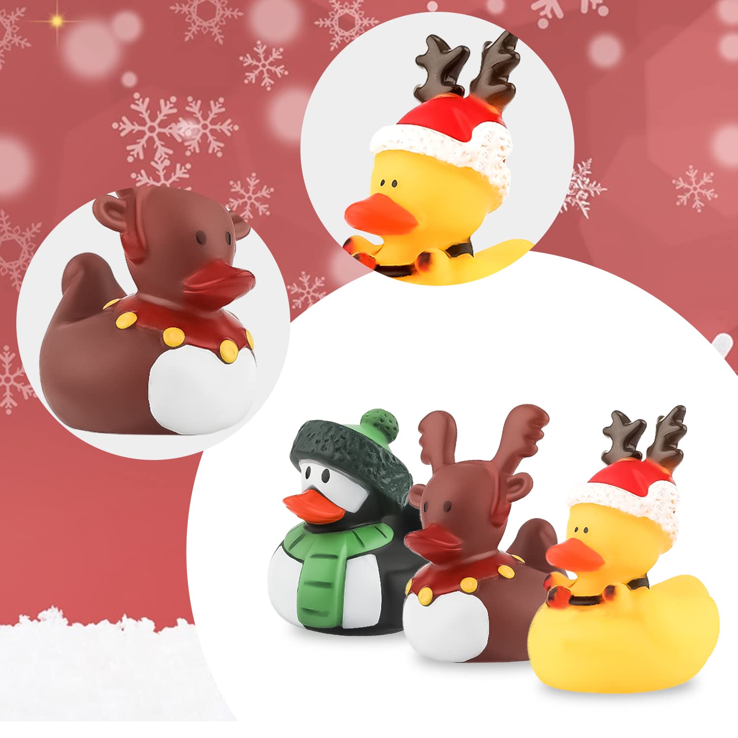 2/6/12PC Christmas Rubber Duck - Rubber Duck Bath 评论和价格