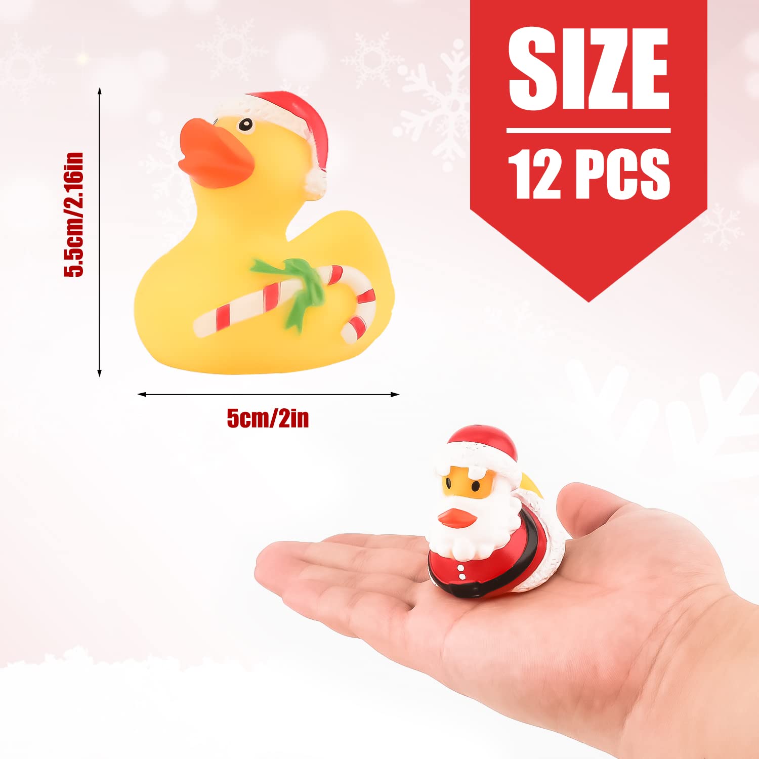 2/6/12PC Christmas Rubber Duck - Rubber Duck Bath 评论和价格