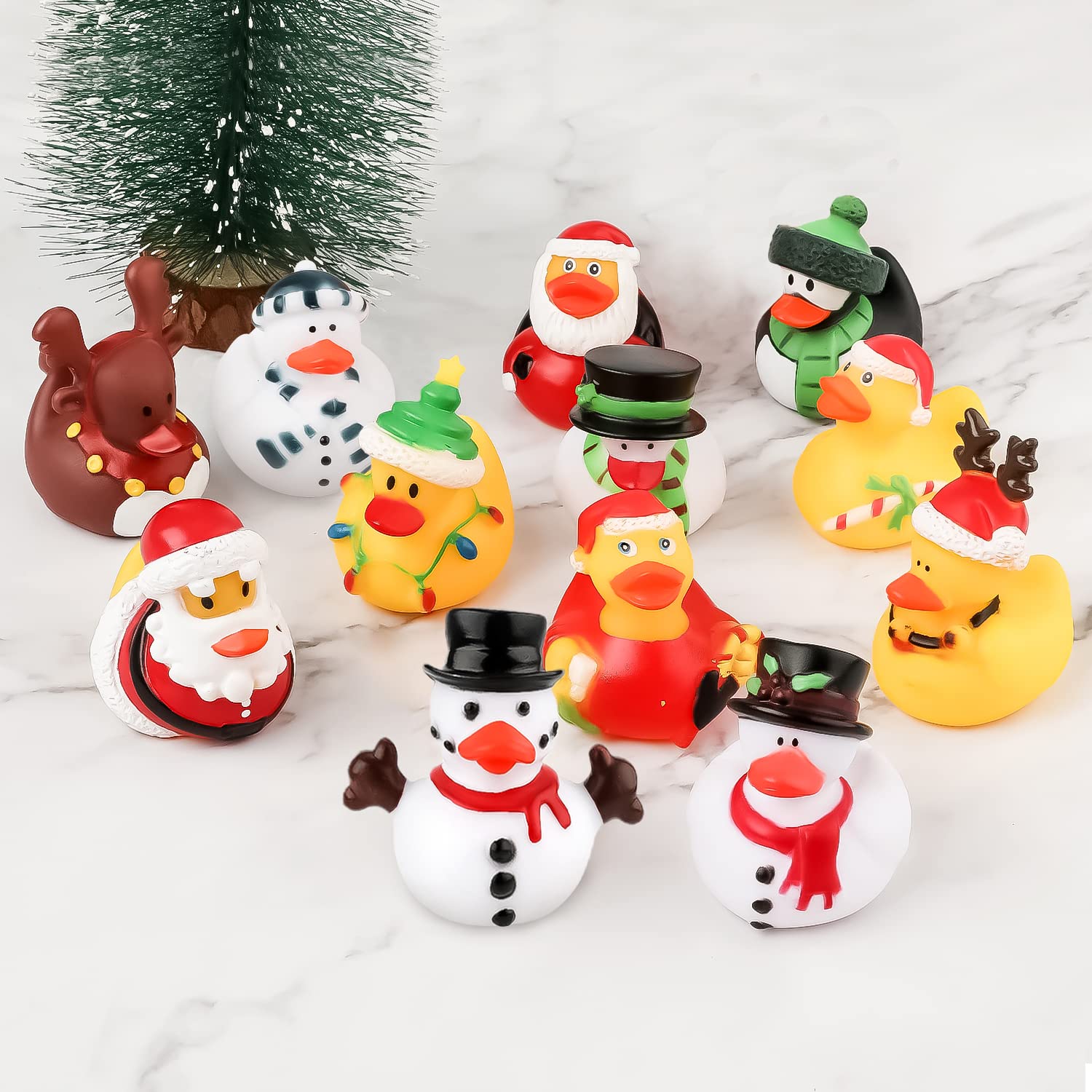 2/6/12PC Christmas Rubber Duck - Rubber Duck Bath 评论和价格