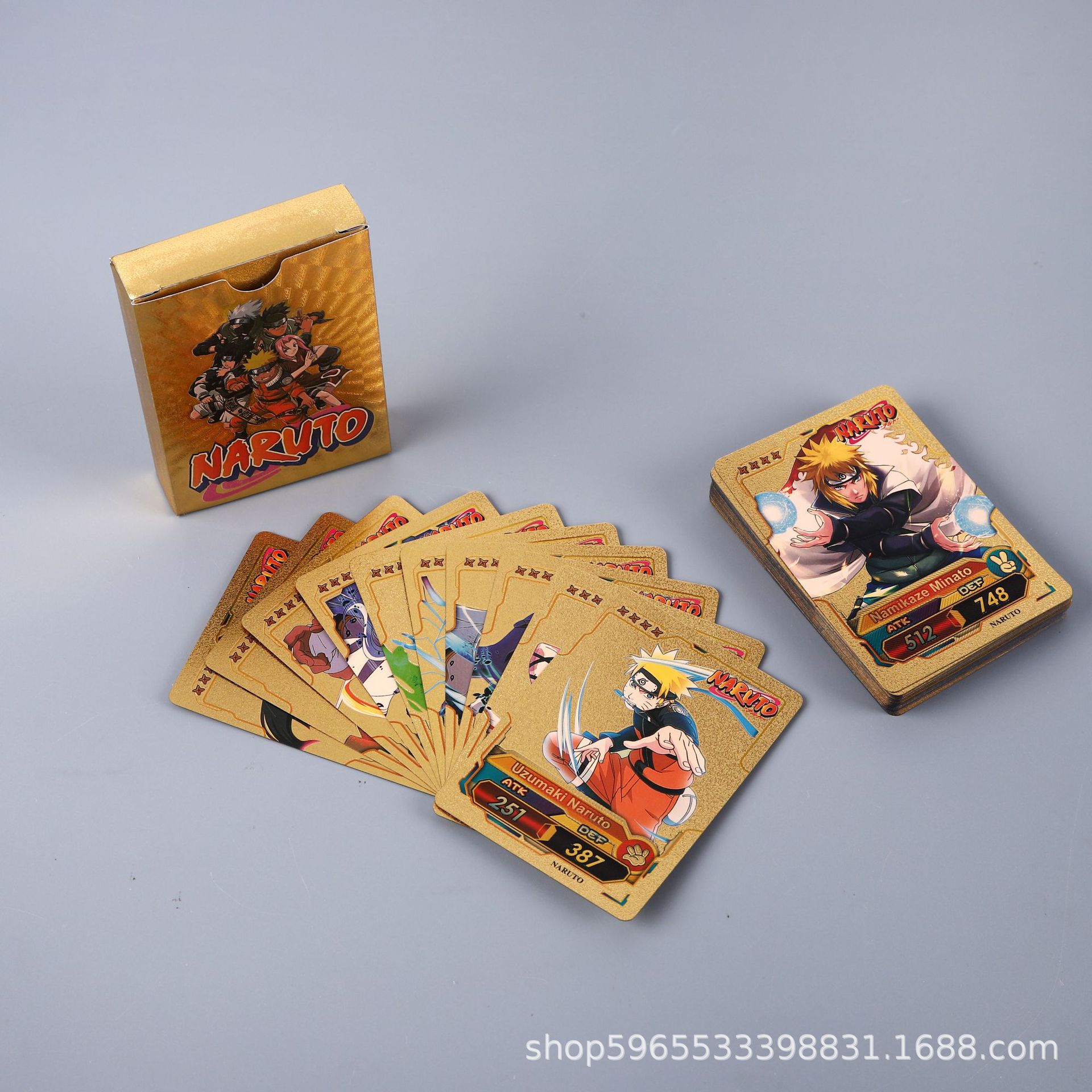 55pcs Naruto Card Gold English - Kids Toys Usa 评论和价格