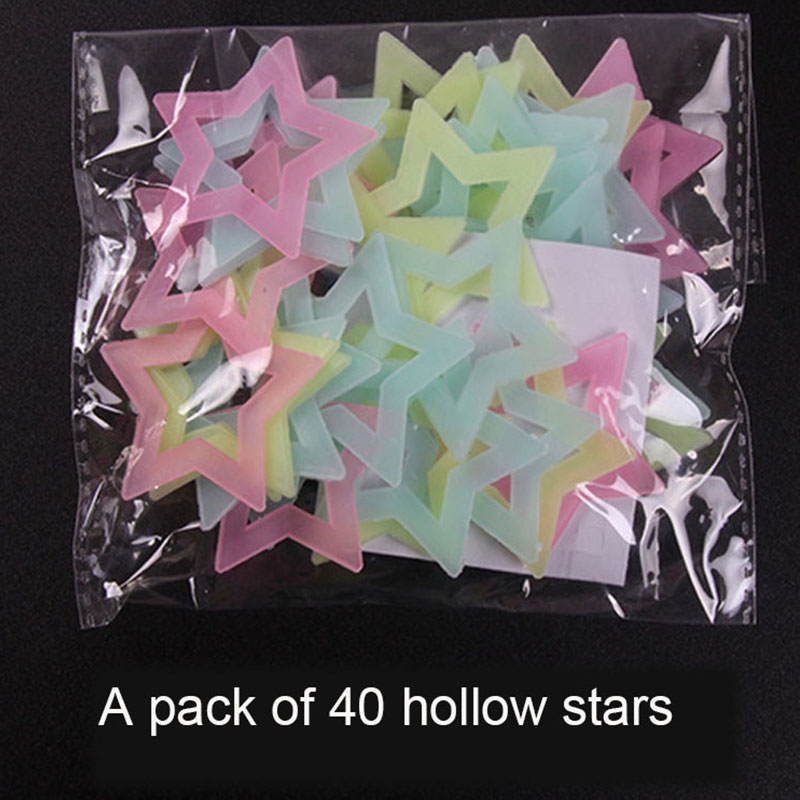 1 Pack Luminous Star Wall Stic - Glow In Dark Stars 评论和价格