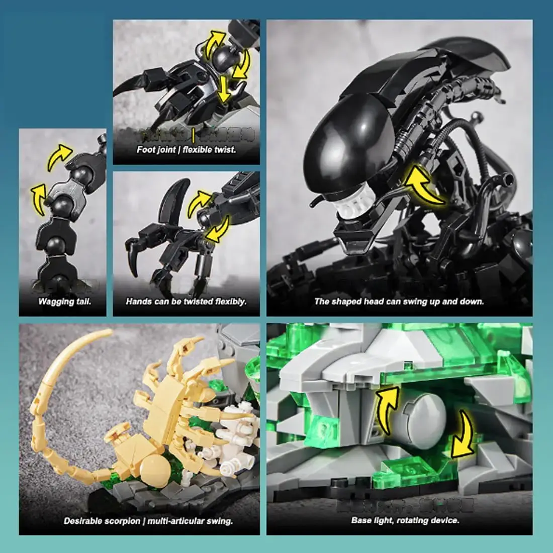 MOC 7048 Alien Monsters Buildi - Xenomorph Kids Toys 评论和价格