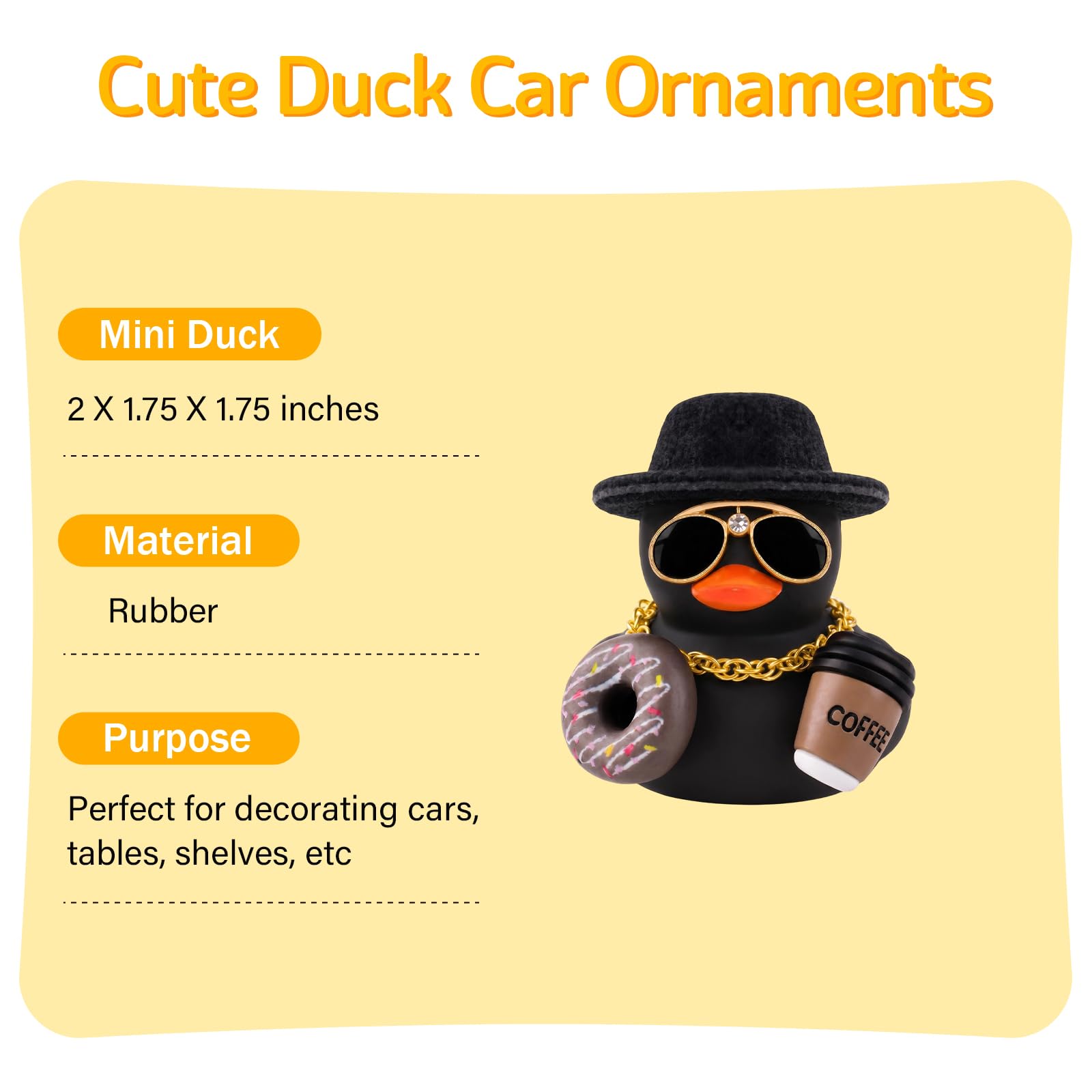Rubber Duck Car Dashboard Deco - Rubber Duck Bath 评论和价格