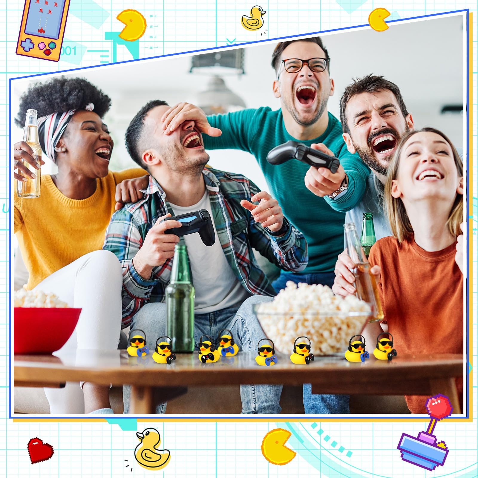 1 Set Video Game Party Favors  - Rubber Duck Bath 评论和价格