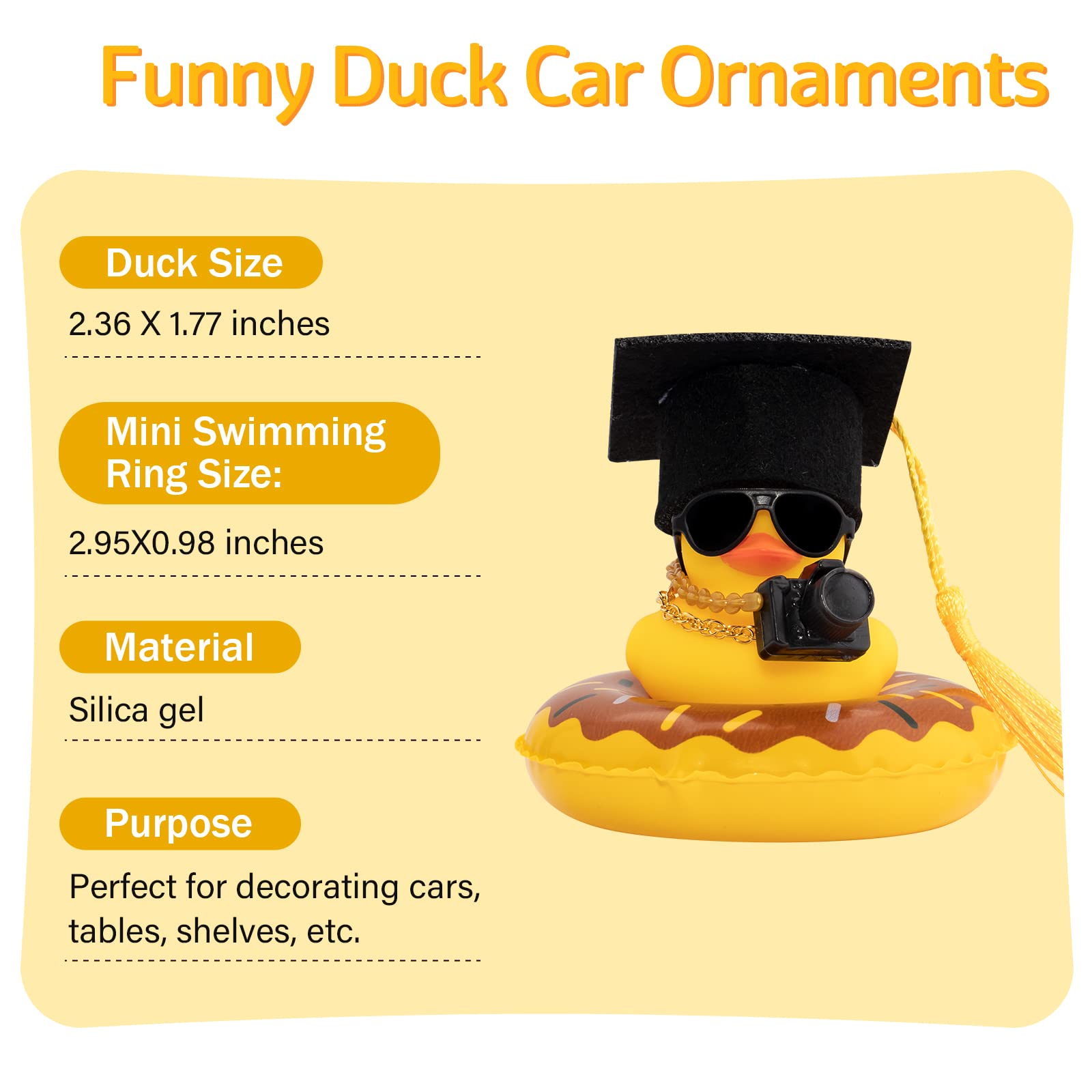 Duck Car Rubber Duck Dashboard - Rubber Duck Bath 评论和价格