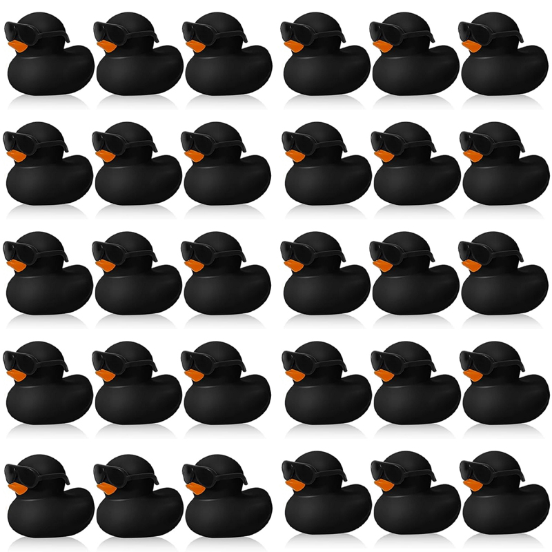 6/12/24/48PC Black  Rubber Duc - Rubber Duck Bath 评论和价格