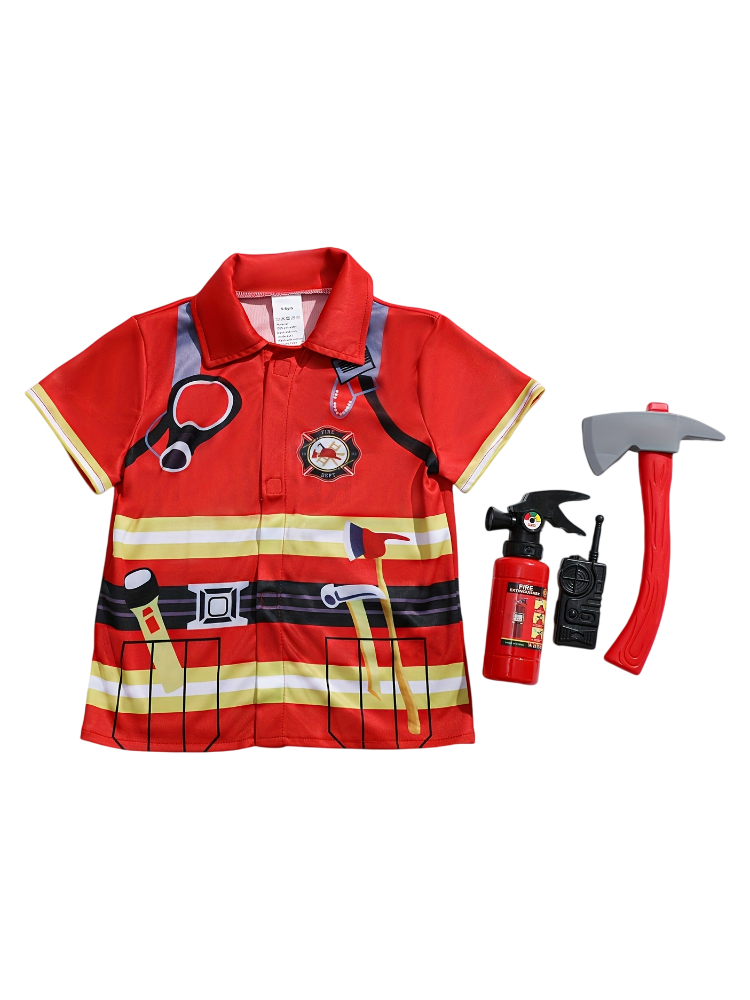Kids Firefighter Style Shirt w - Kids Toys Usa 评论和价格