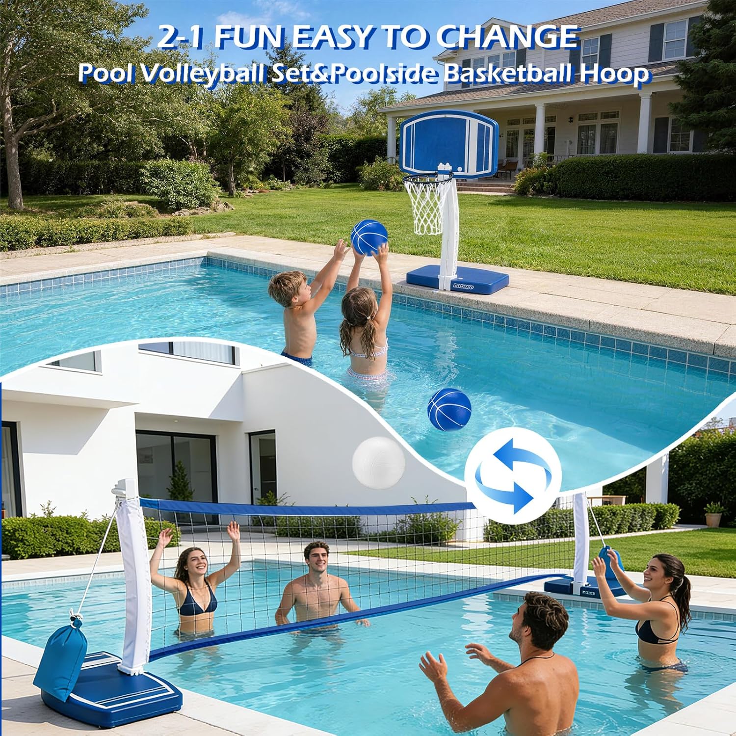 Above Ground Pool Basketball H - Kids' Toy 评论和价格