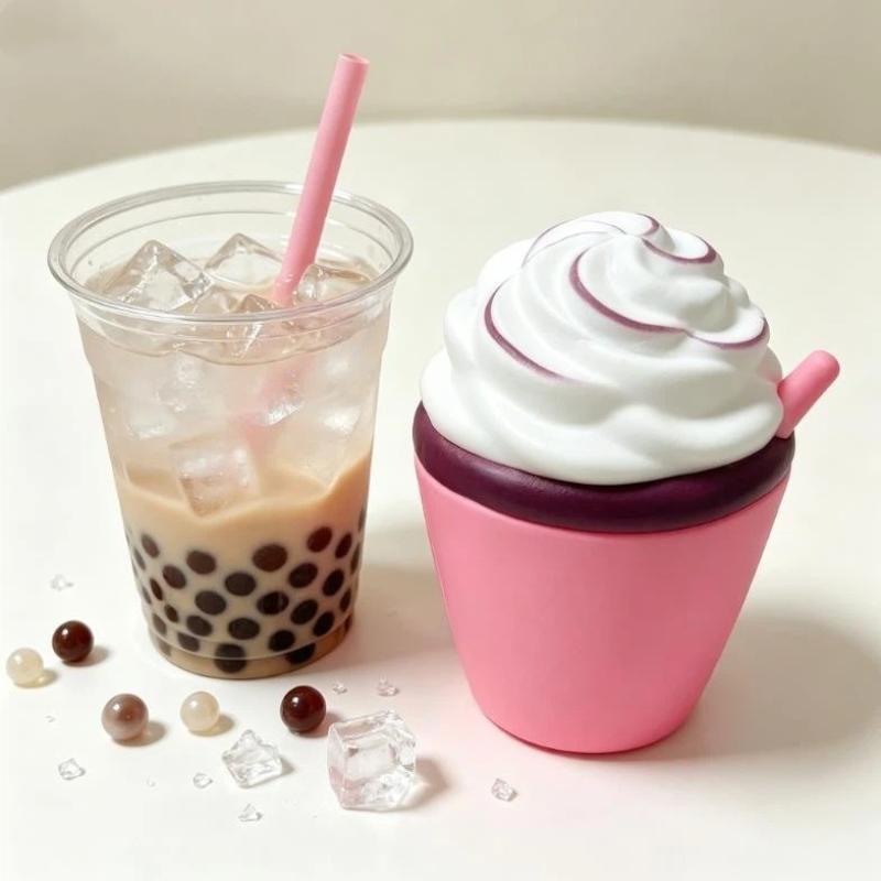 Soft Anti-Stress Milk Tea Cup  - Kids Toys Entertainer 评论和价格