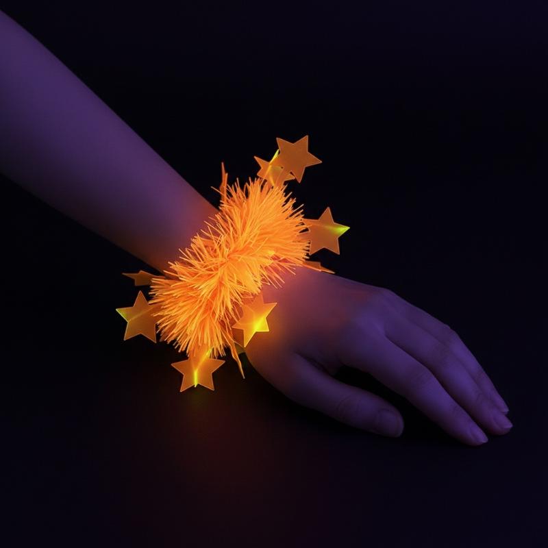 Neon Glow Star Lei Set UV Reac - Glow In Dark Stars 评论和价格