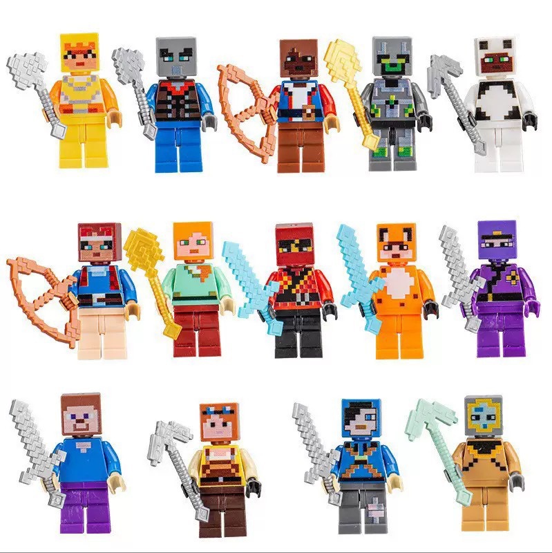 30/60pcs Cartoon Minecraft Bui - Lego Building Blocks 评论和价格