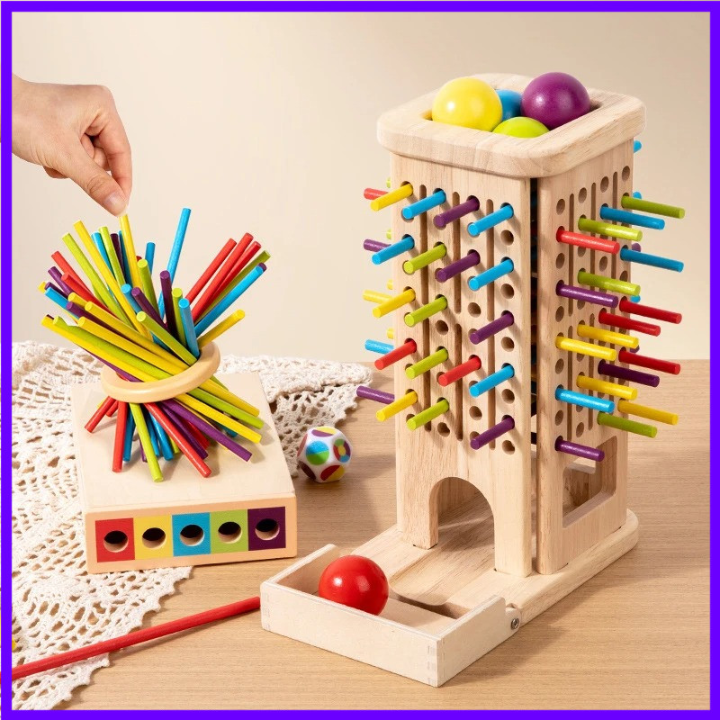 Montessori Wooden Stick Tower  - Kids Toys Entertainer 评论和价格