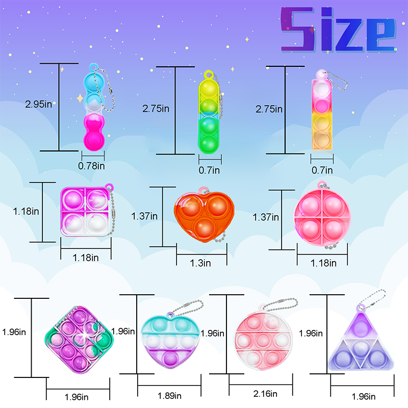 Mini Pop Keychain Fidget Toys  - Kids' Toy 评论和价格