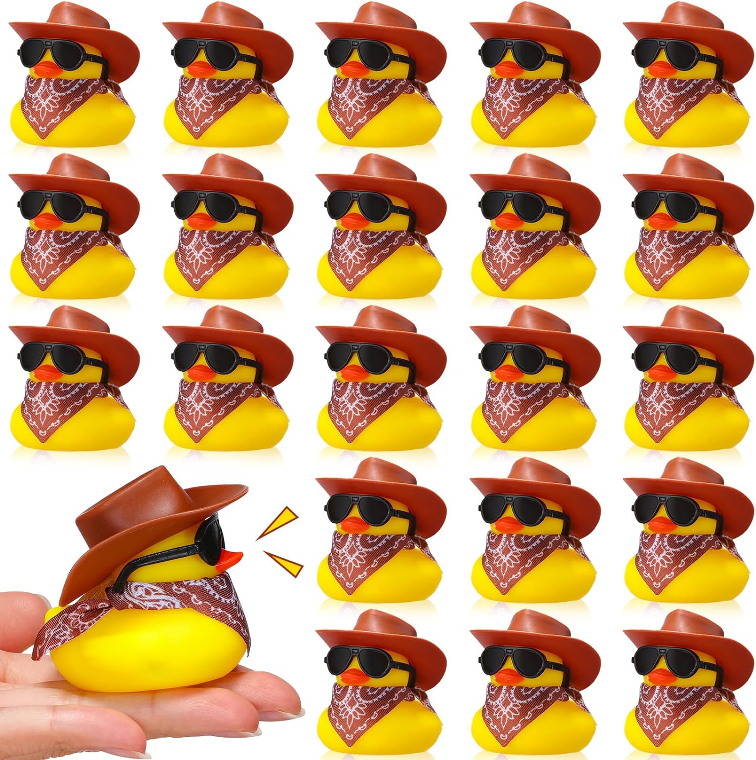 6/12/24/48 Set Cowboy Rubber D - Rubber Duck Bath 评论和价格