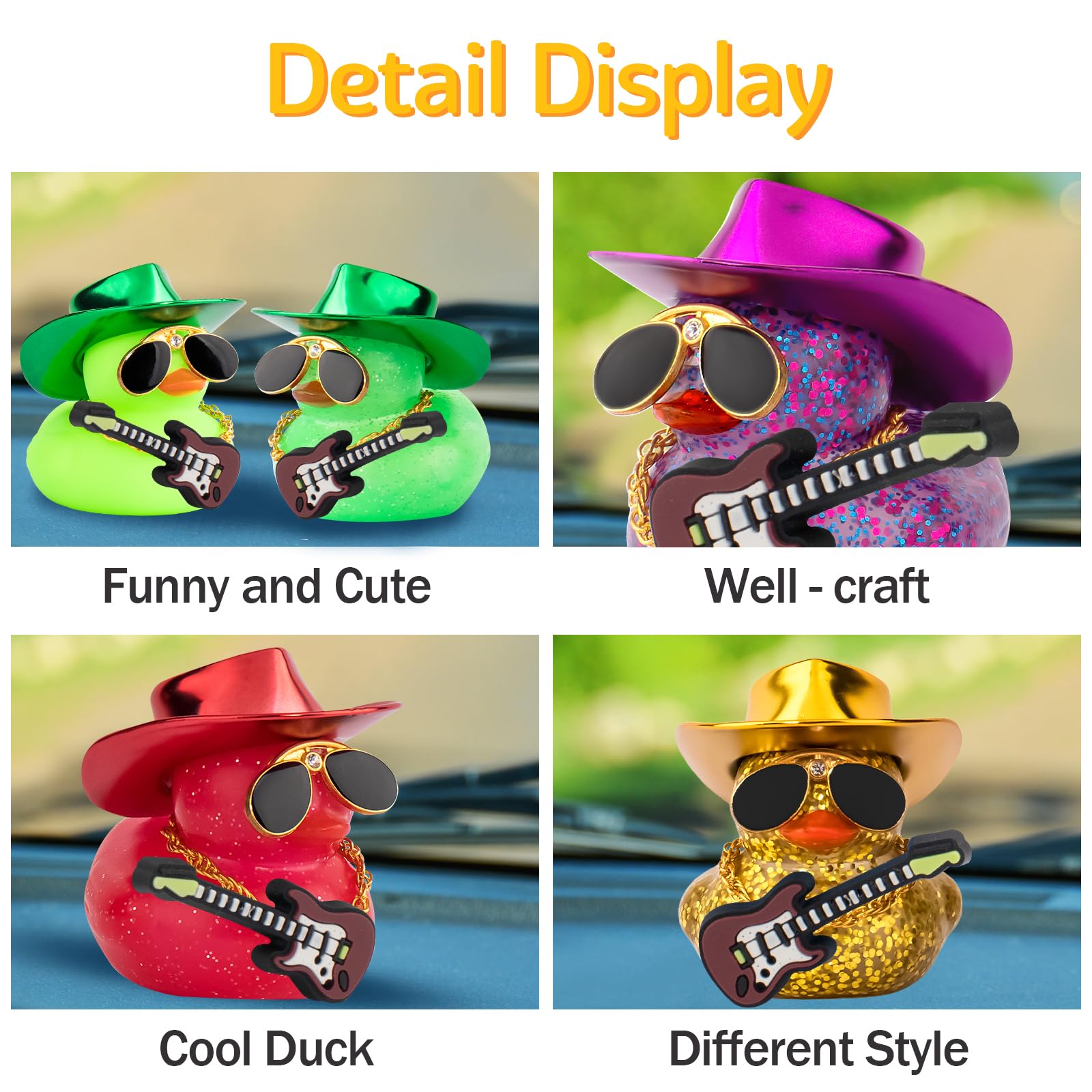 Car Decorations Laser Cowboy H - Rubber Duck Bath 评论和价格