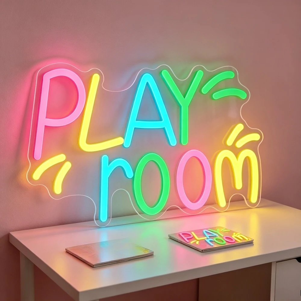 Play Room Neon Sign for Wall D - Kids Play Zone Toys 评论和价格