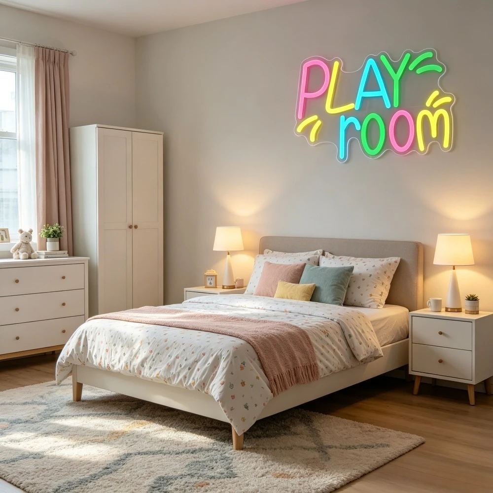 Play Room Neon Sign for Wall D - Kids Play Zone Toys 评论和价格