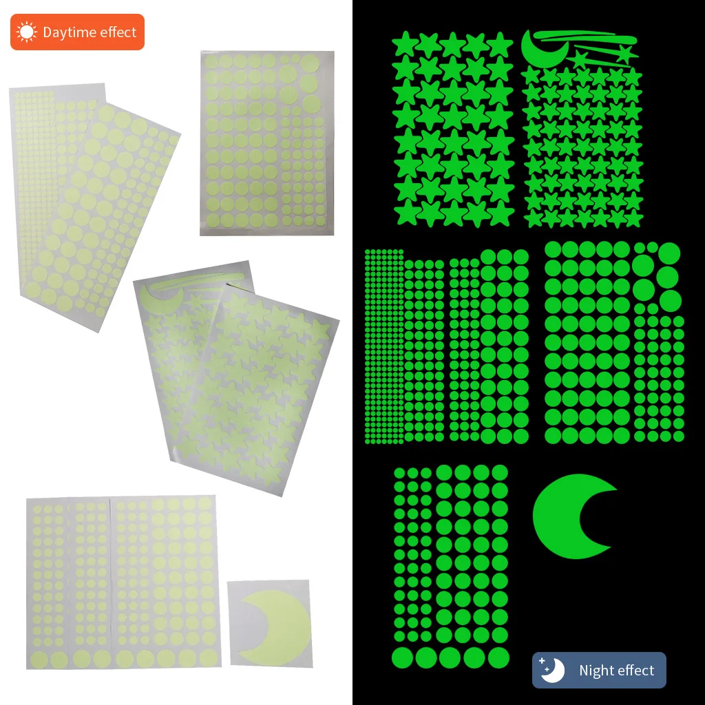 Luminous Moon Stars Wall Stick - Glow In Dark Stars 评论和价格