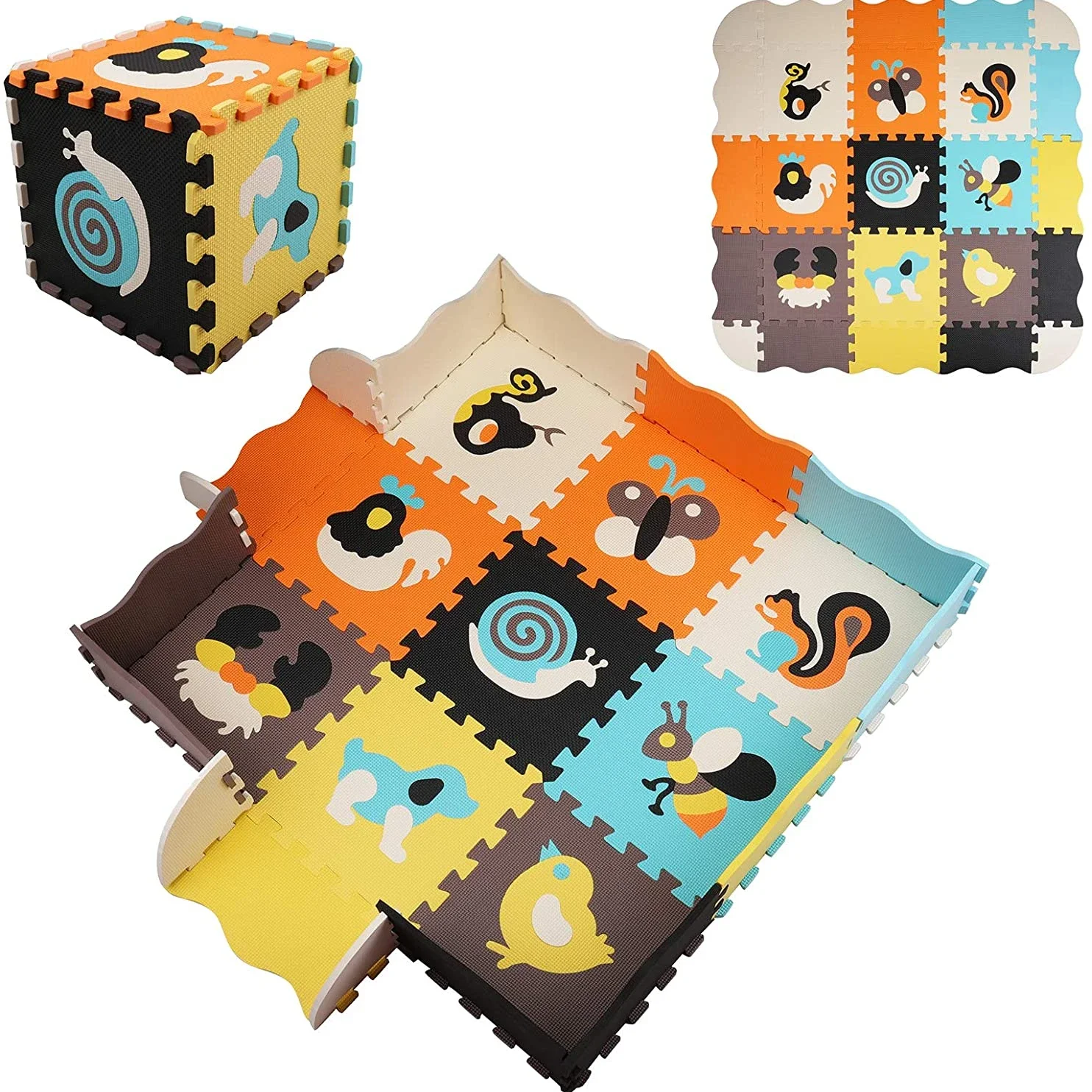Animal Pattern Baby Play Mat P - Kids Yoga Toys 评论和价格
