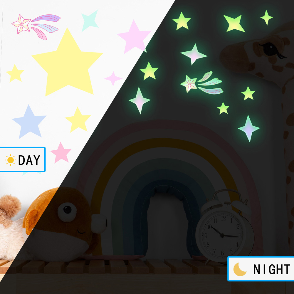 Colorful Stars Luminous Wall S - Glow In Dark Stars 评论和价格
