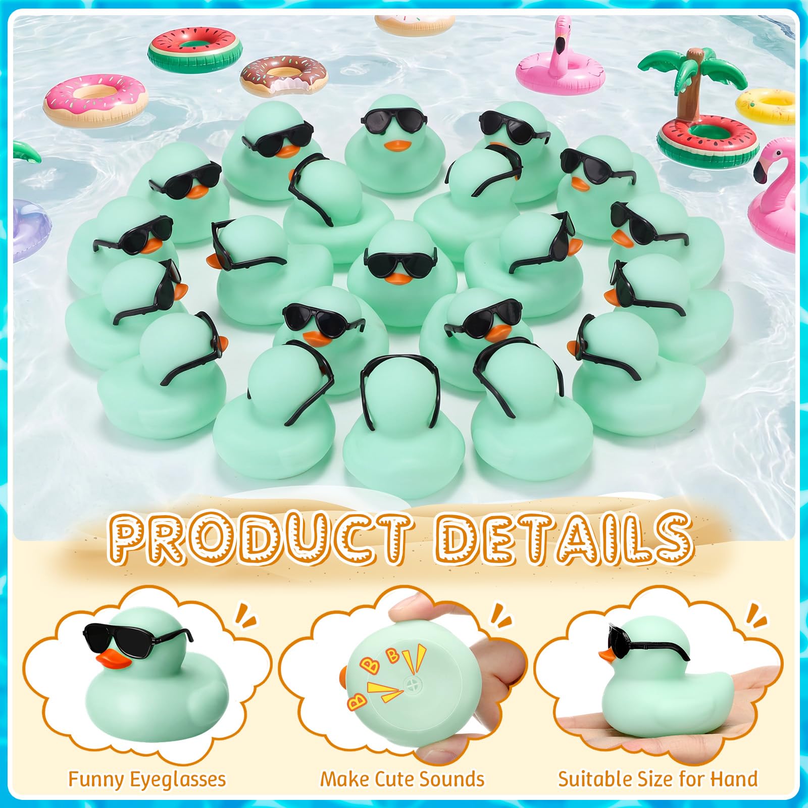 10-100PCS Green Mini Rubber Du - Rubber Duck Bath 评论和价格