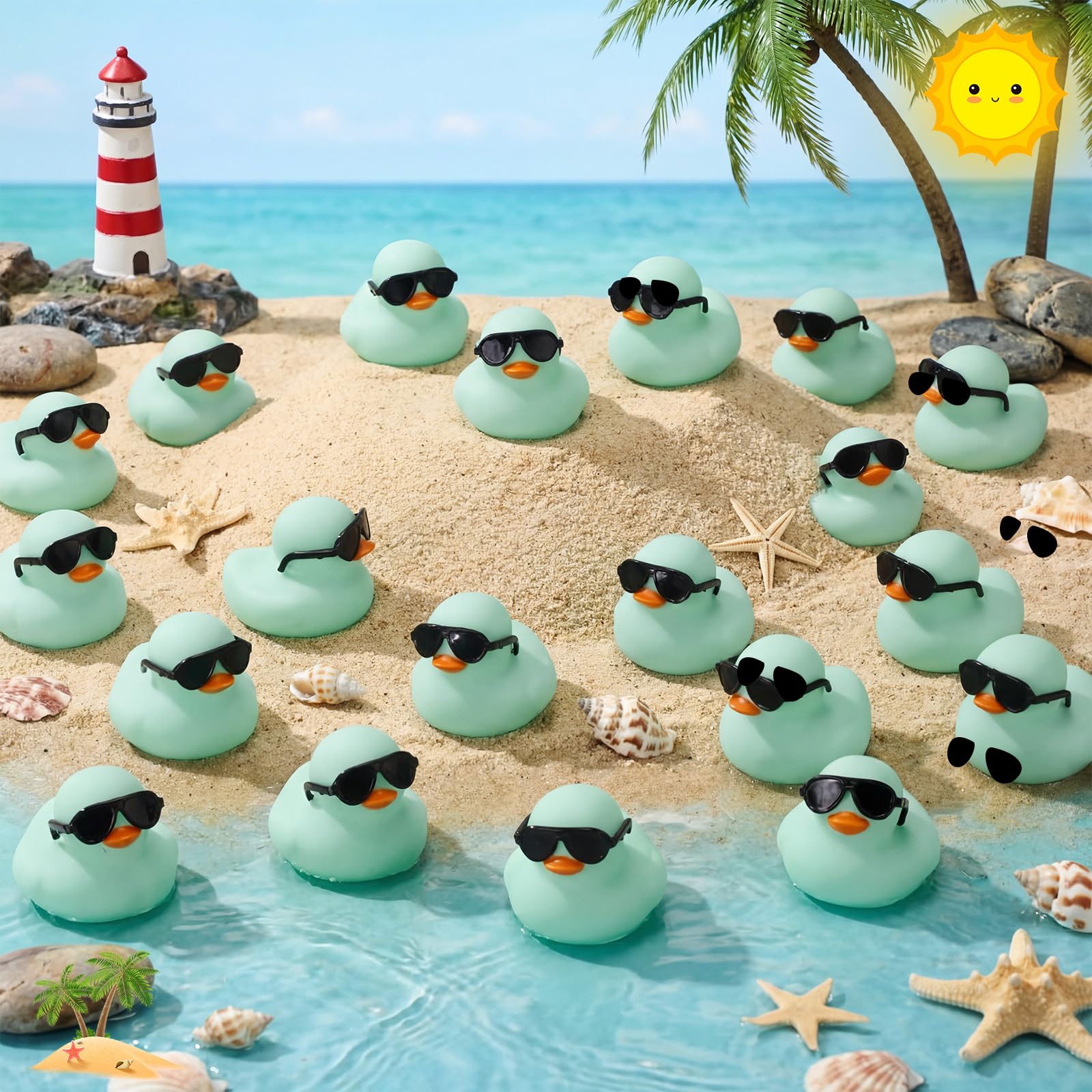 10-100PCS Green Mini Rubber Du - Rubber Duck Bath 评论和价格