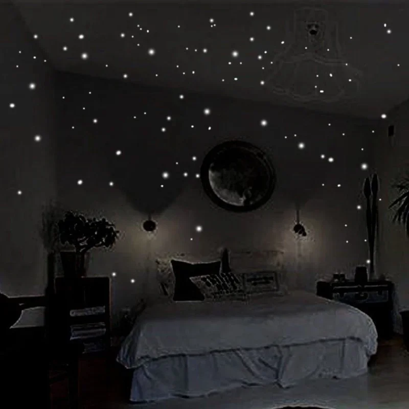 407pcs Luminous Wall Stickers  - Glow In Dark Stars 评论和价格