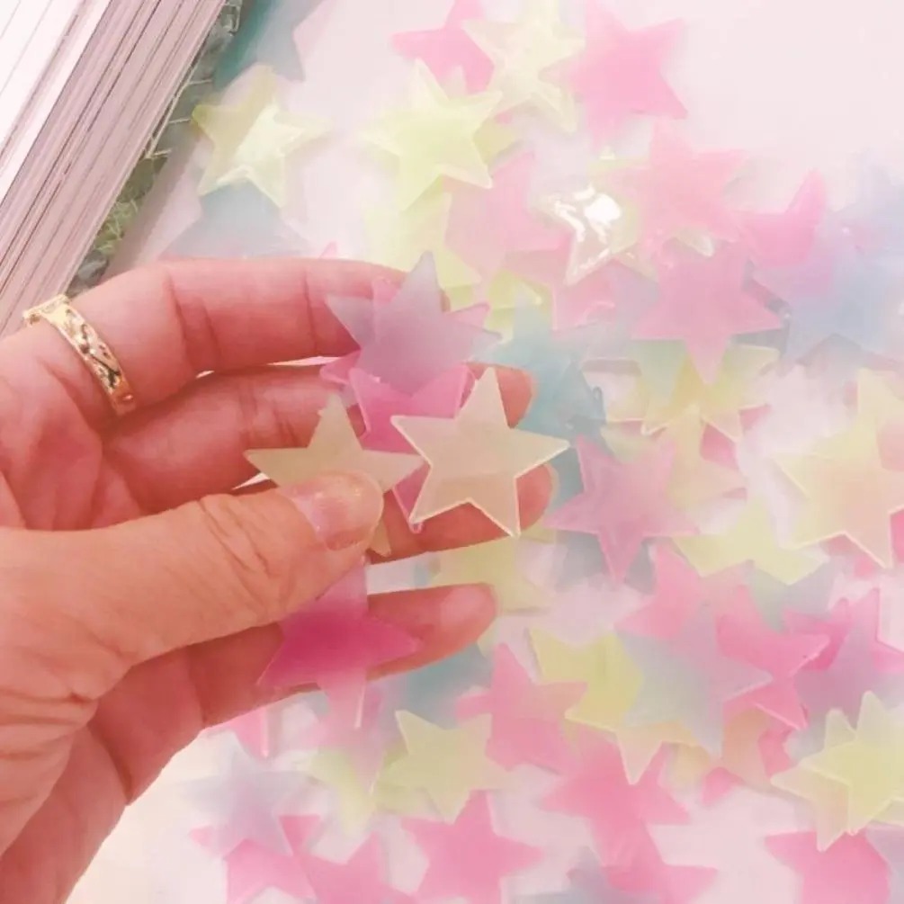 100 Pcs Colorful Glow in The D - Glow In Dark Stars 评论和价格